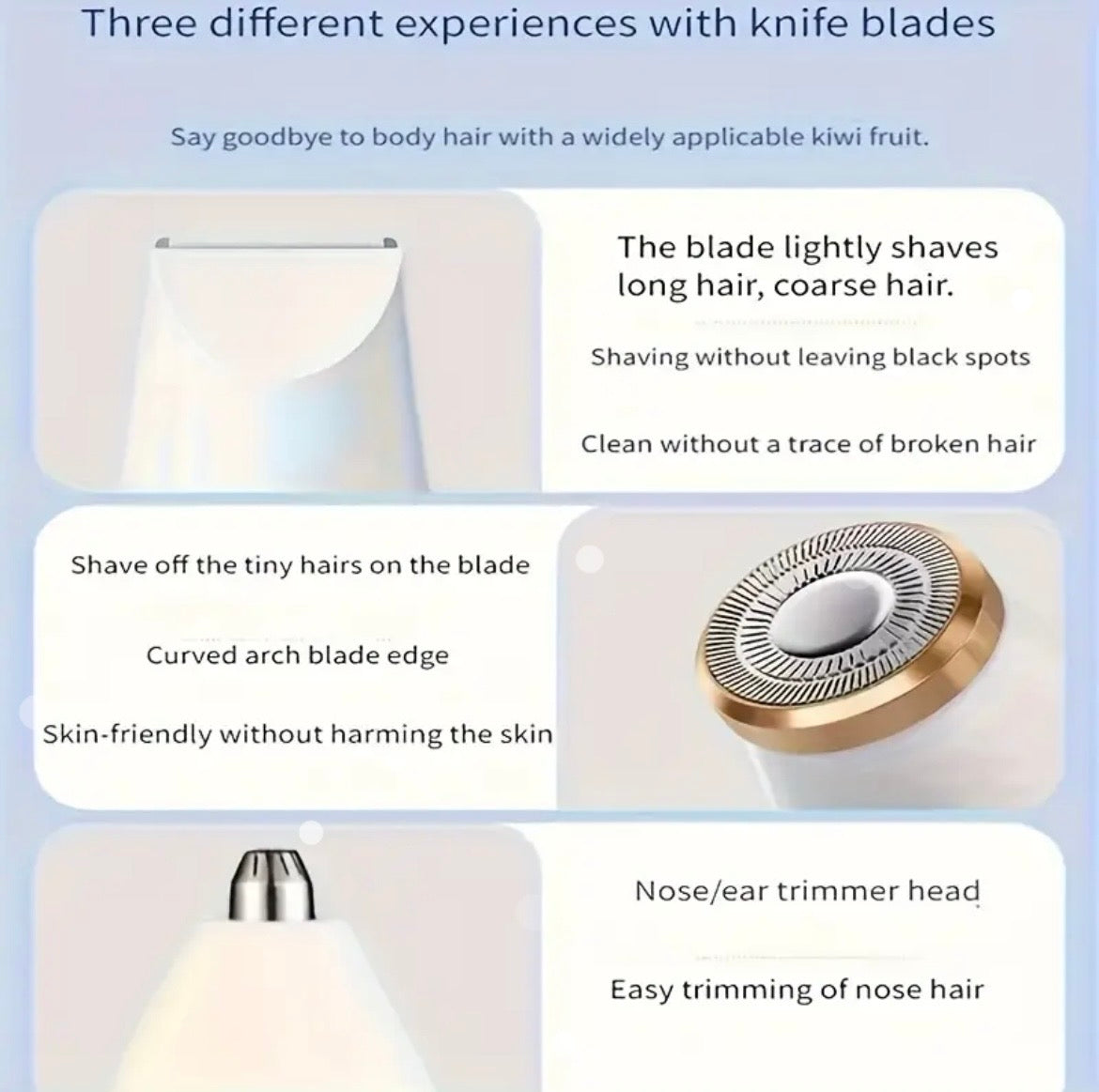 3-IN-1 ELECTRIC HAIR REMOVAL SET USB RECHARGEABLE